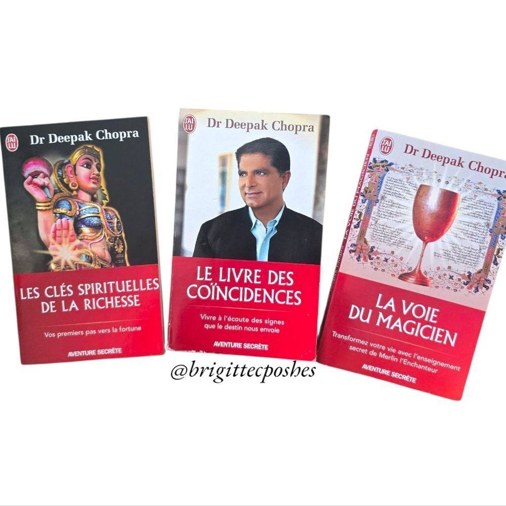 DEEPAK CHOPRA Three Paperback Books In French Language